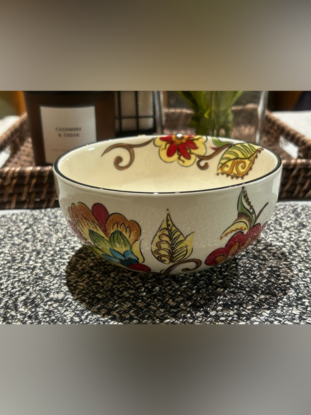 Tabletops Unlimited Caprice Soup/Cereal Bowl Floral España Lifestyle Handcrafted
